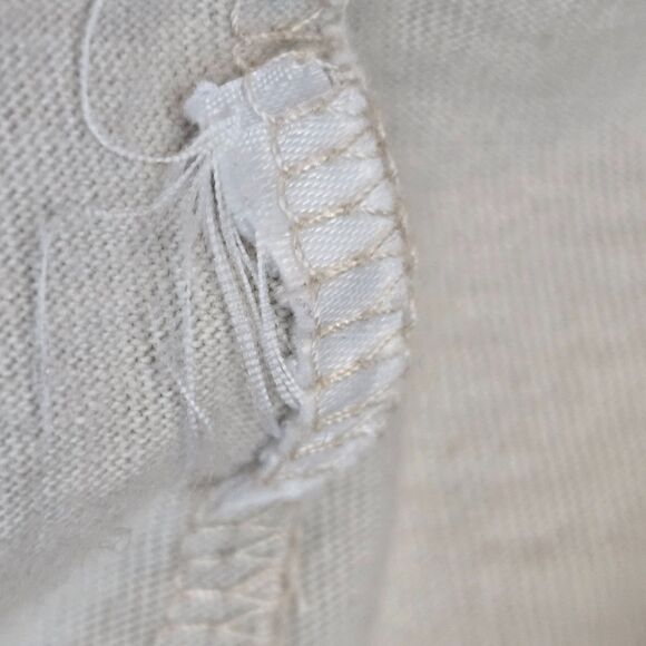 Leset Classic Margo Short Sleeve Tee Shirt Cream Womens sz XS quiet luxury boxy - Picture 3 of 5